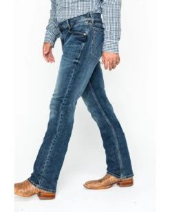 Wrangler Retro Men's Layton Medium Wash Low Rise Slim Bootcut Jeans -Western Desert Shop 010J86 N9 P4
