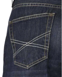 Stetson Men's 1312 Relaxed Fit Bootcut Jeans With Flag Detail - Big & Tall -Western Desert Shop 013946 N9 D2