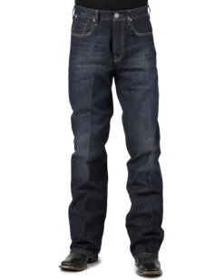 Stetson Men's 1312 Relaxed Fit Bootcut Jeans With Flag Detail - Big & Tall -Western Desert Shop 013946 N9 P2