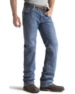 Ariat Men's FR M3 Medium Wash Loose Basic Stackable Straight Leg Jean -Western Desert Shop 086P41 N9 P2