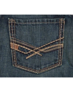 Ariat Men's Blue M3 Multi-Stitch Storm Jeans - Straight Leg -Western Desert Shop 2000077599 400 D2