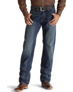 Ariat Men's Blue M3 Multi-Stitch Storm Jeans - Straight Leg -Western Desert Shop 2000077599 400 P2