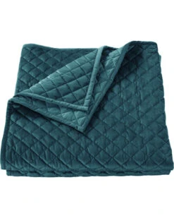 HiEnd Accents Teal Velvet Super Queen Quilt