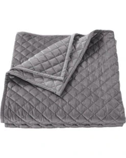 HiEnd Accents Gray Velvet King Quilt