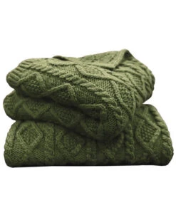 HiEnd Accents Cable Knit Throw Blanket