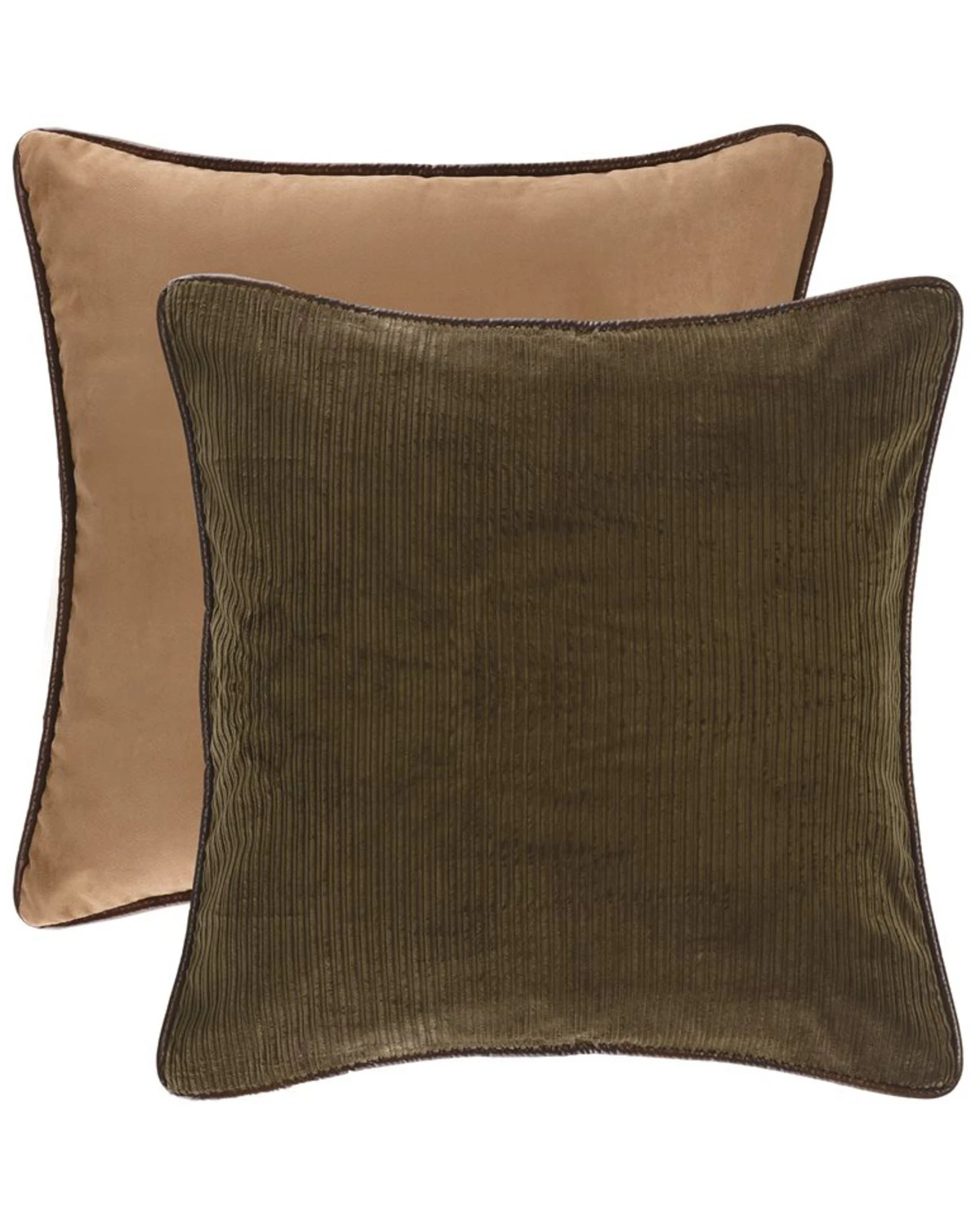 HiEnd Accents Tan Reversible Suede Euro Sham 3 HiEnd Accents Tan Reversible Suede Euro Sham