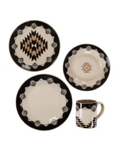 HiEnd Accents Chalet 16pc Ceramic Dinnerware Set