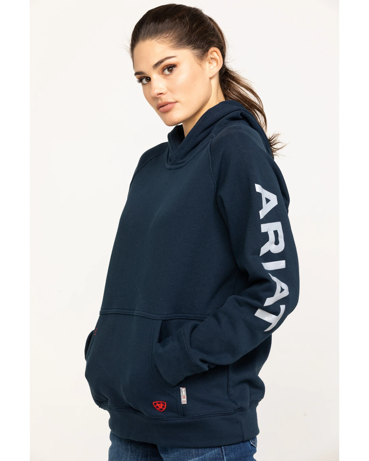 Ariat Women's FR Primo Fleece Logo Hooded Sweatshirt 5 Ariat Women's FR Primo Fleece Logo Hooded Sweatshirt - Image 3