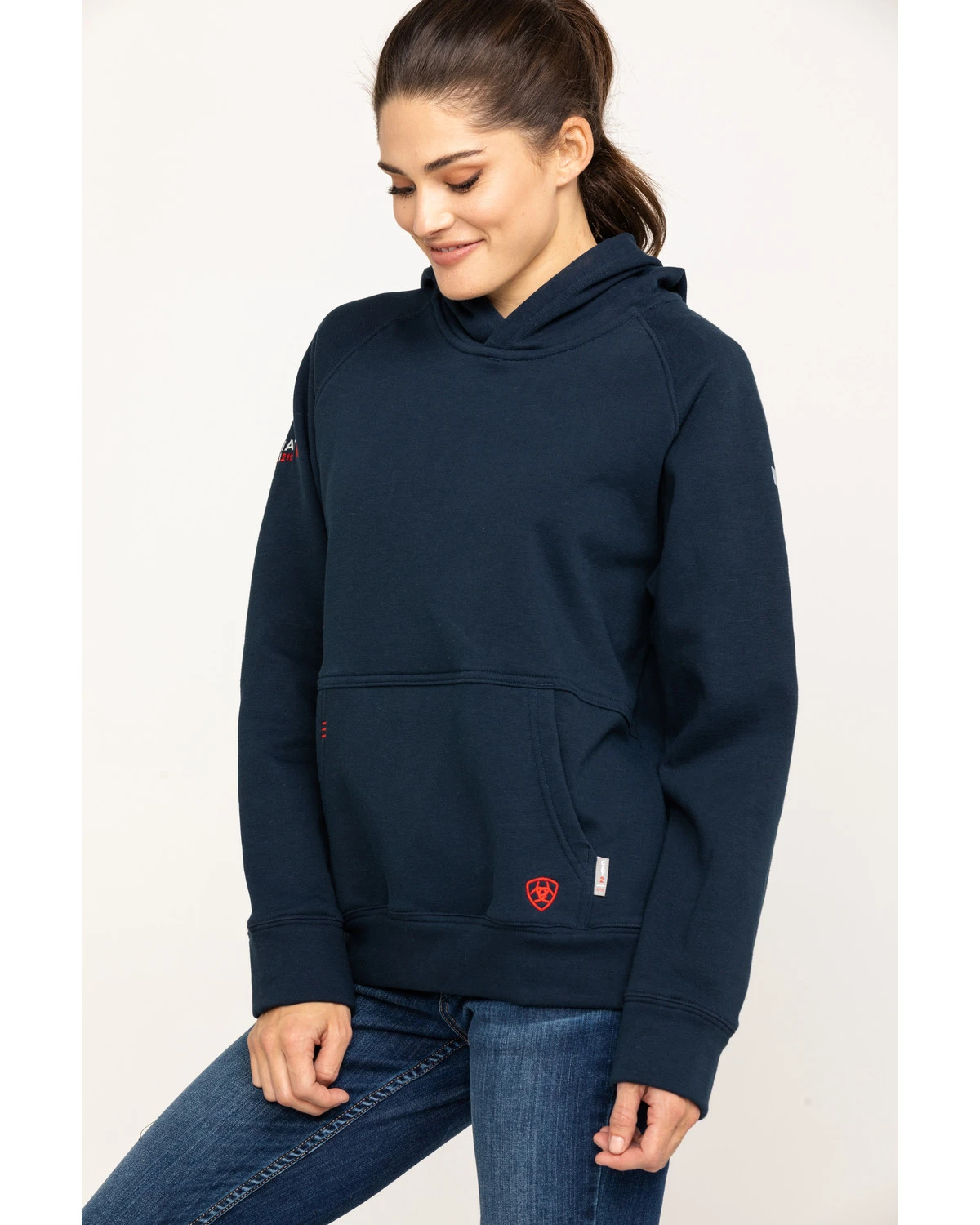 Ariat Women's FR Primo Fleece Logo Hooded Sweatshirt 7 Ariat Women's FR Primo Fleece Logo Hooded Sweatshirt - Image 5