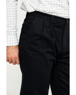 Wrangler Men's Black Casual Pleated Front Western Pants -Western Desert Shop 2000293279 001 P4