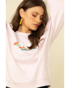 Wrangler Retro Women's Lilac High Rib Pullover -Western Desert Shop 2000308273 530 P4