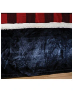 Carstens Home Solid Black Plush Velvet Bed Skirt - King