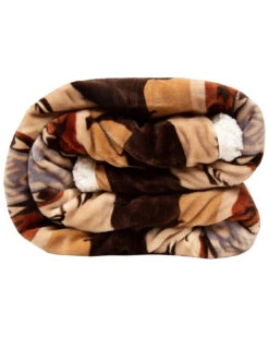 Carstens Home Wrangler Buffalo Southwestern Sherpa Fleece Throw Blanket -Western Desert Shop 2000315026 400 P4