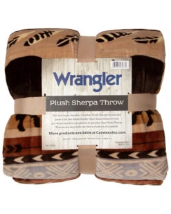 Carstens Home Wrangler Buffalo Southwestern Sherpa Fleece Throw Blanket -Western Desert Shop 2000315026 400 P5
