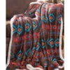 Carstens Home Wrangler Southwest Horizon Rustic Sherpa Fleece Throw Blanket -Western Desert Shop 2000315030 440 P1
