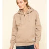 Ariat Women's Dark Oatmeal Heather Rebar Skill Set Zip Hooded Pullover -Western Desert Shop 2000322227 104 P1