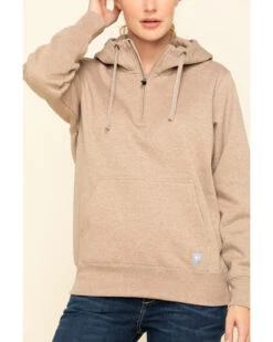 Ariat Women's Dark Oatmeal Heather Rebar Skill Set Zip Hooded Pullover -Western Desert Shop 2000322227 104 P4