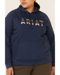 Ariat Women's R.E.A.L. Serape Logo Hoodie Sweatshirt - Plus -Western Desert Shop 2000322524 410 P3