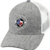 Justin Men's Heather Gray Fort Worth Texas Logo Patch Mesh-Back Ball Cap -Western Desert Shop 2000323422 070 P1
