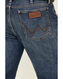 Wrangler Retro Men's Meadow Medium Wash Stretch Slim Straight Jeans - Long -Western Desert Shop 2000331279 400 P4