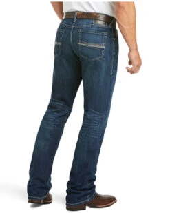 Ariat Men's M4 Ford Bragg Dark Stretch Relaxed Bootcut Jeans -Western Desert Shop 2000333954 400 P3