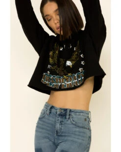 Country Deep Women's Desperado Cropped Hooded Sweatshirt -Western Desert Shop 2000335281 001 P4