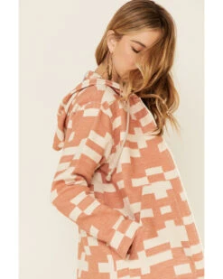 Pendleton Women's Sierra Mixed Pattern Oversized Zip Hooded Jacket -Western Desert Shop 2000335400 103 P5