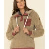 Wanakome Women's Fay Snap Neck Sherpa Hooded Pullover -Western Desert Shop 2000336329 280 P1