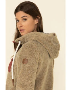Wanakome Women's Fay Snap Neck Sherpa Hooded Pullover -Western Desert Shop 2000336329 280 P4