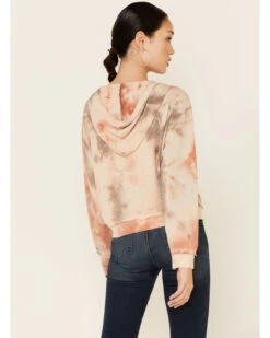 Wild Moss Women's Blushed Tie-Dye Zip Hooded Jacket -Western Desert Shop 2000337634 681 P4