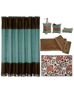 HiEnd Accents Cheyenne Complete 9pc Western Bathroom Set