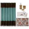 HiEnd Accents Turquoise Inlay 9pc Bath Accessory & Rebecca Towel Set