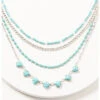 Prime Time Jewelry Women's Turquoise & Silver Layered Necklace Set 2 Prime Time Jewelry Women's Turquoise & Silver Layered Necklace Set -Western Desert Shop 2000338301 040 P1