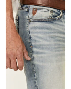 Moonshine Spirit Men's Wild West Light Wash Stretch Stackable Straight Jeans -Western Desert Shop 2000338828 400 P3
