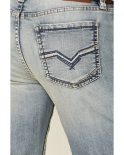 Moonshine Spirit Men's Wild West Light Wash Stretch Stackable Straight Jeans -Western Desert Shop 2000338828 400 P4