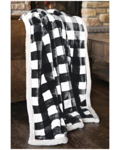 Carstens Home Lumberjack Plaid Sherpa Throw Blanket