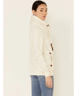 Wanakome Women's Oatmeal Hestia Asymmetrical Zip-Front Hoodie -Western Desert Shop 2000340617 104 P4