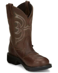 Justin Women's Wanette Waterproof Western Work Boots - Steel Toe