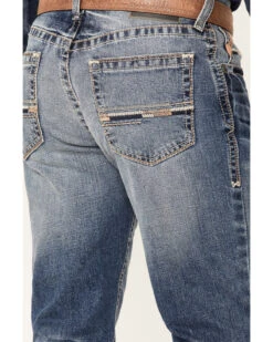 Ariat Men's M4 Dakota Medium Wash Stretch Relaxed Straight Jeans -Western Desert Shop 2000341795 400 P4