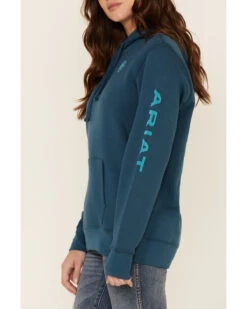 Ariat Women's Eurasian R.E.A.L Arm Logo Graphic Hoodie -Western Desert Shop 2000341891 410 P4
