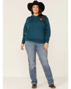 Ariat Women's Eurasian R.E.A.L Arm Logo Graphic Hoodie - Plus -Western Desert Shop 2000341892 410 P4