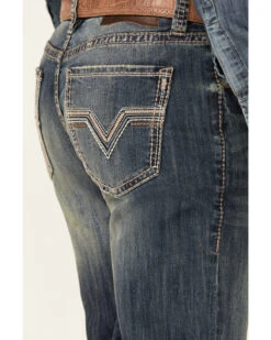 Rock & Roll Denim Men's Double Barrel Dark Vintage Wash Stretch Relaxed Straight Jeans -Western Desert Shop 2000345007 400 P4
