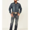 Rock & Roll Denim Men's Revolver Medium Vintage Stretch Slim Straight Jeans -Western Desert Shop 2000345009 400 P1