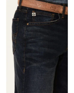Rock & Roll Denim Men's Hooey Double Barrel Dark Vintage Stretch Relaxed Stackable Bootcut Jeans -Western Desert Shop 2000345010 400 P4