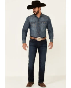 Rock & Roll Denim Men's Hooey Dark Wash Reflex Revolver Slim Straight Jeans -Western Desert Shop 2000345206 400 P3