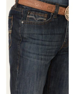 Rock & Roll Denim Men's Double Barrel Dark Wash Stretch Relaxed Straight Jeans -Western Desert Shop 2000345207 400 P3