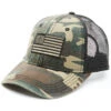 H3 Sportgear Men's Camo Print Americana Patch Mesh Back Trucker Cap -Western Desert Shop 2000346030 340 P1