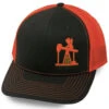 Oil Field Hats Men's Charcoal & Orange Bean Stitch Fade Trucker Cap -Western Desert Shop 2000346206 022 P1