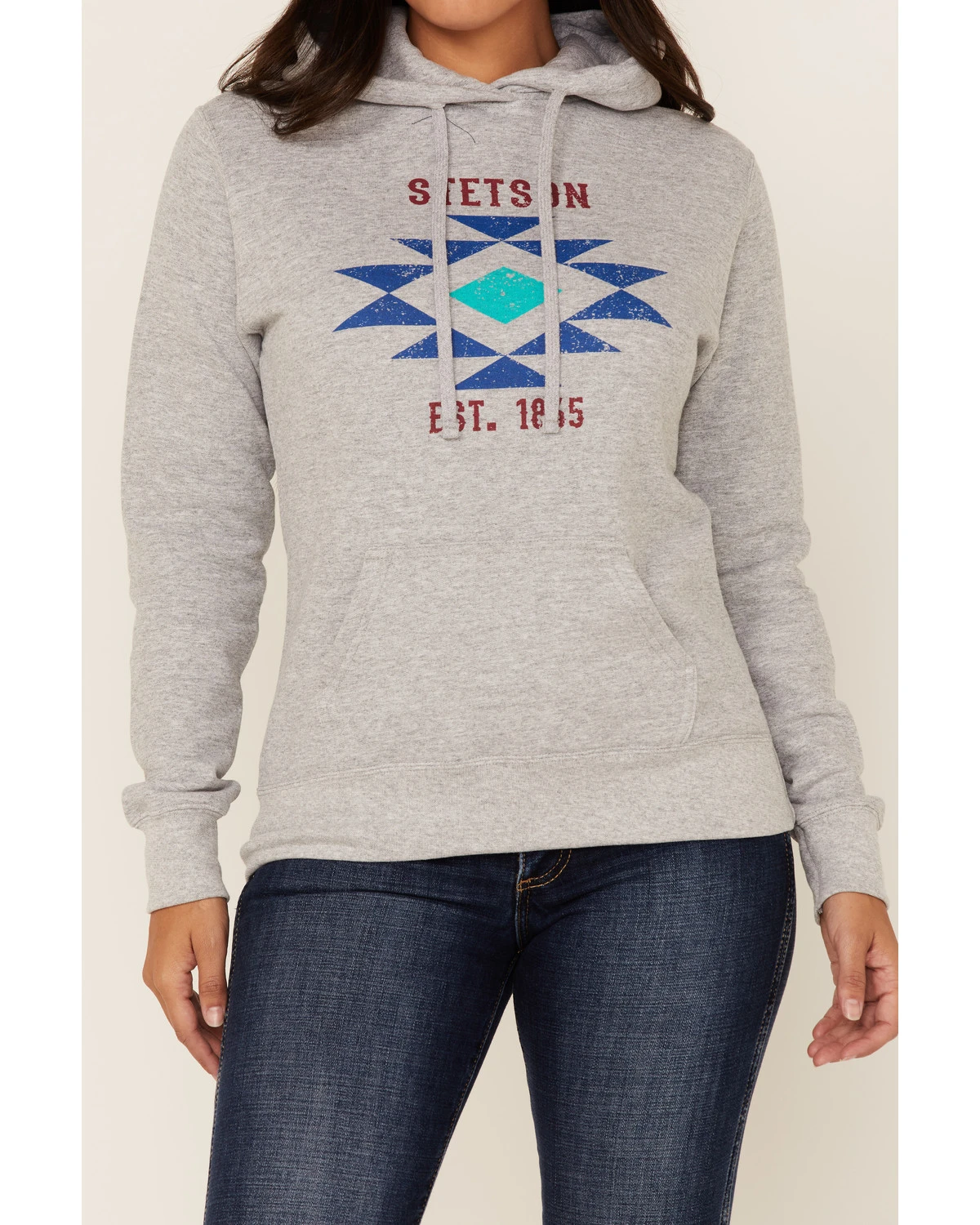 Stetson Women's Southwestern Logo Fleece Pullover Hoodie 5 Stetson Women's Southwestern Logo Fleece Pullover Hoodie - Image 3