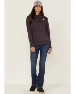 Carhartt Women's Gray Relaxed Midweight Logo Sleeve Graphic Hooded Sweatshirt -Western Desert Shop 2000346369 020 P4